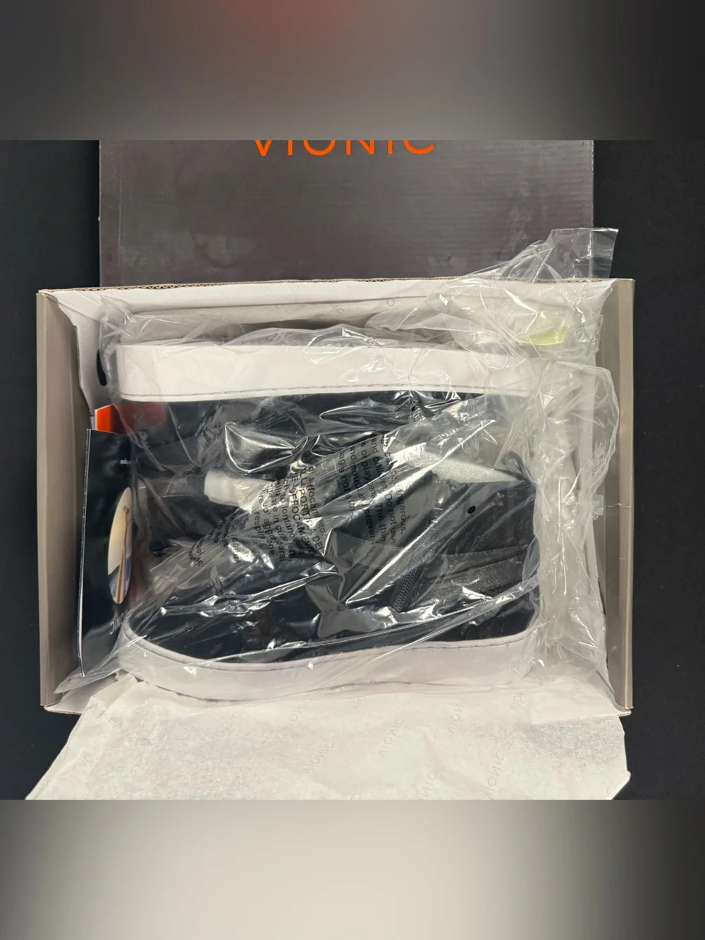 Vionic - Mitzi Black Suede Ankle Bootie W/ Side Zipper White Soles NIB Size 6.5